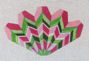 Chevron Strawberry, Pink Needlepoint Canvas