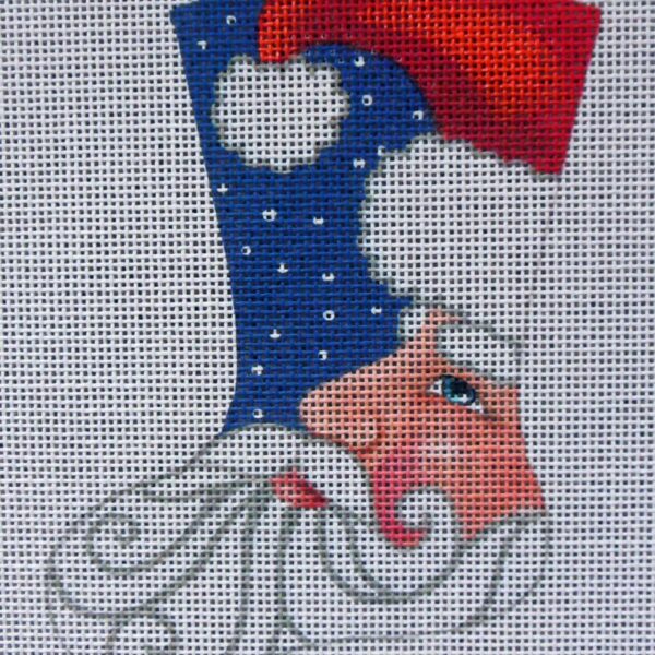Santa in Stars Needlepoint Canvas