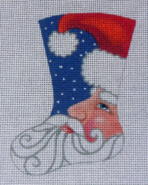 Santa in Stars Needlepoint Canvas