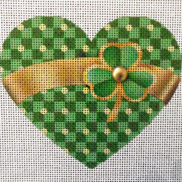 Shamrock Heart Needlepoint Canvas