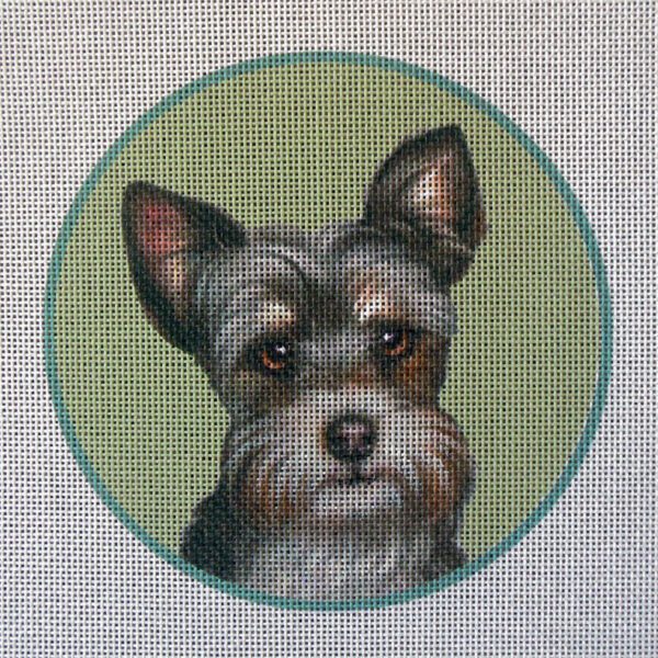 Schnauzer (Cropped Ears) Needlepoint Canvas