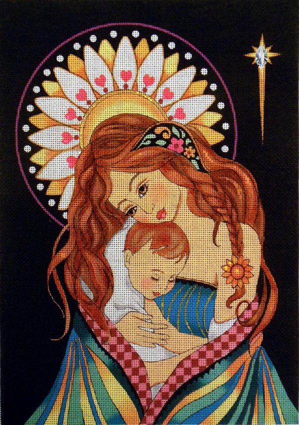 Sunflower Madonna Needlepoint Canvas