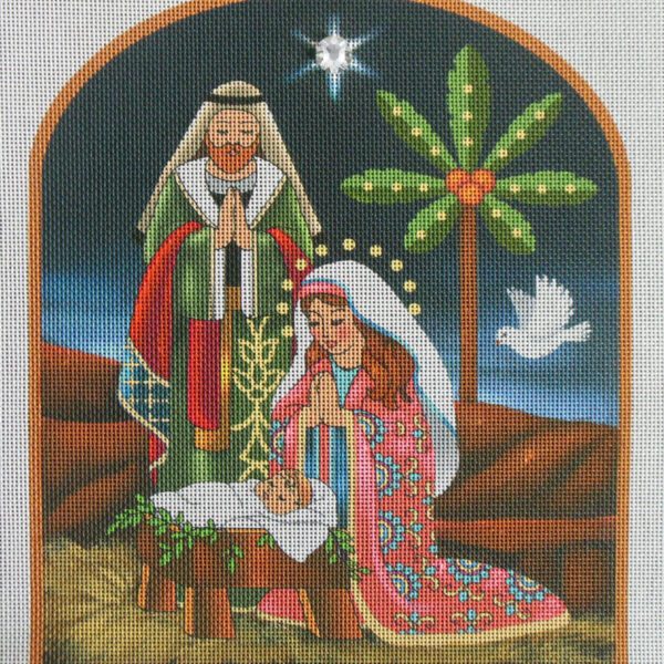 Mary and Joseph Nativity Needlepoint Canvas