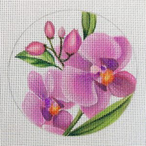 Purple Orchid  Needlepoint Canvas
