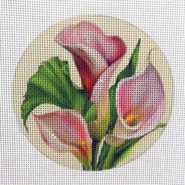 Pink Calla Lily Needlepoint Canvas