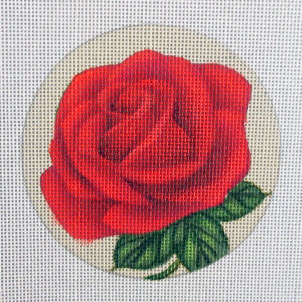 Red Rose Needlepoint Canvas