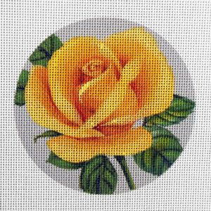 Yellow Rose #2 Needlepoint Canvas