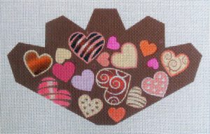 Cookie Hearts Strawberry Needlepoint