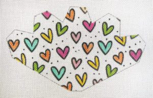 Whimsy Hearts Strawberry Needlepoint