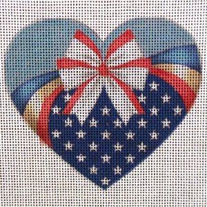 Americana Heart Needlepoint Canvas