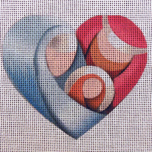 Holy Family Heart Needlepoint Canvas