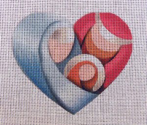 Holy Family Heart Needlepoint Canvas