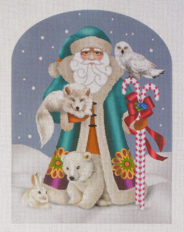 North Pole Santa Needlepoint Canvas
