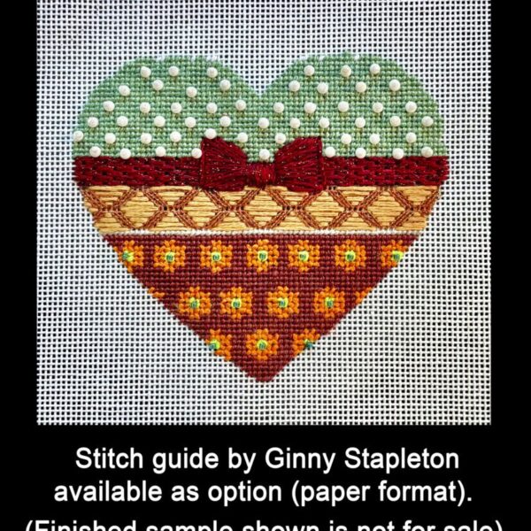 Party Dress Heart Needlepoint Canvas