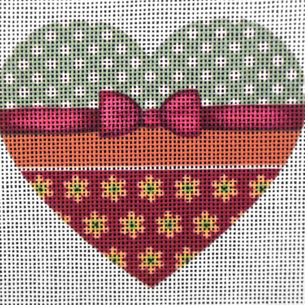 Party Dress Heart Needlepoint Canvas