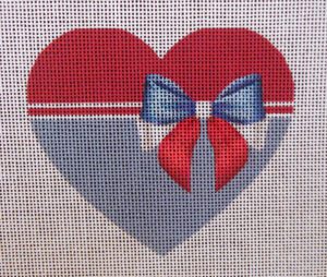 Patriot Heart Needlepoint Canvas