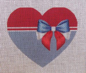 Patriot Heart Needlepoint Canvas