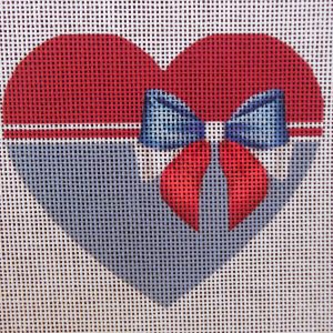 Patriot Heart Needlepoint Canvas