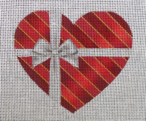 Yours Truly Heart Needlepoint Canvas