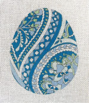 Chinoiserie Egg Needlepoint Canvas