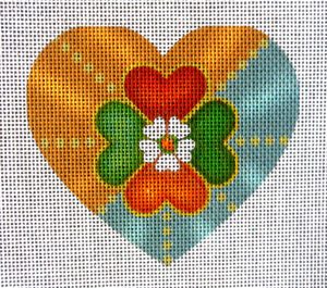Ireland Sun Heart Needlepoint Canvas