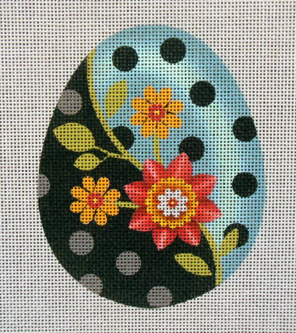 Sunflower Origami Egg Needlepoint Canvas