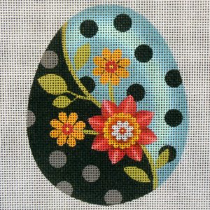 Sunflower Origami Egg Needlepoint Canvas