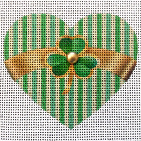 Shamrock Heart Needlepoint Canvas