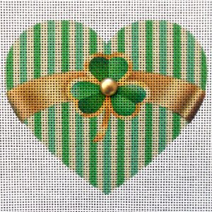 Shamrock Heart Needlepoint Canvas