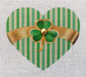 Shamrock Heart Needlepoint Canvas