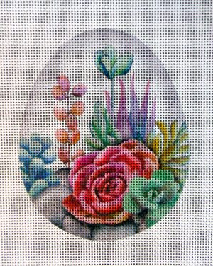 Succulent Egg Needlepoint Canvas