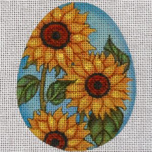 Sunflower Egg Needlepoint Canvas