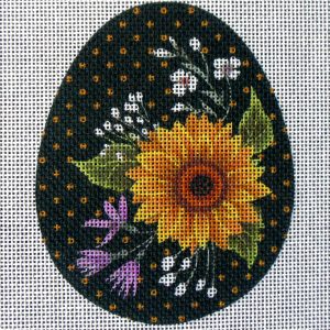 Sunflower Egg Needlepoint Canvas