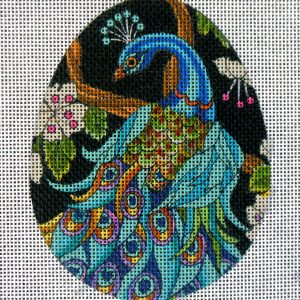 Peacock Egg Needlepoint Canvas