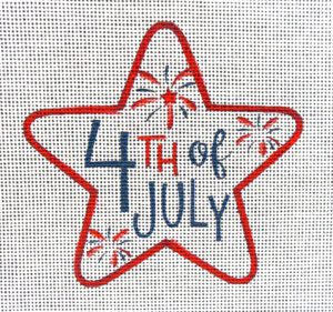 4th of July Star Needlepoint Canvas