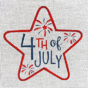 4th of July Star Needlepoint Canvas