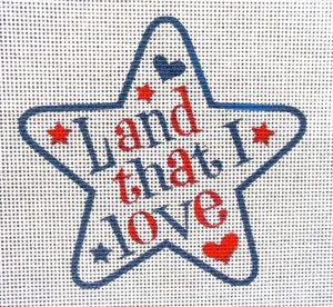 Land That I Love Star Needlepoint Canvas