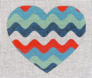 Patriotic Heart Needlepoint Canvas