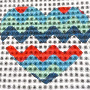 Patriotic Heart Needlepoint Canvas