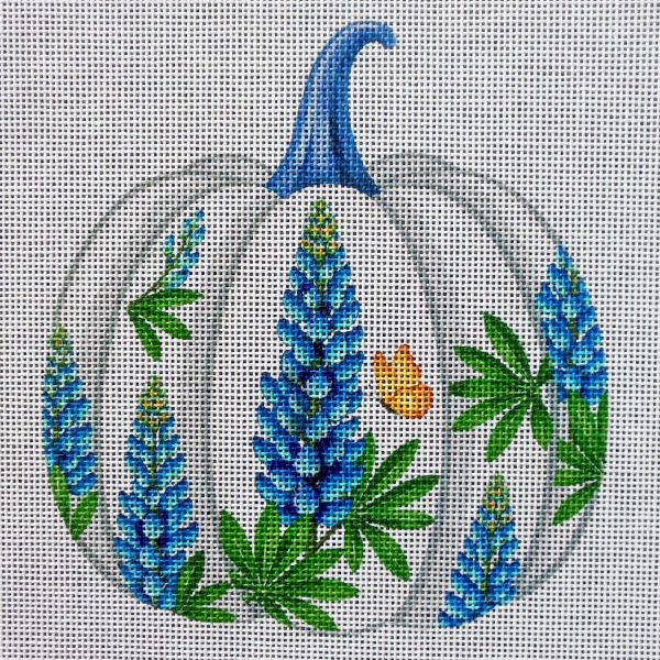 Texas Bluebonnet Flower Pumpkin Canvas