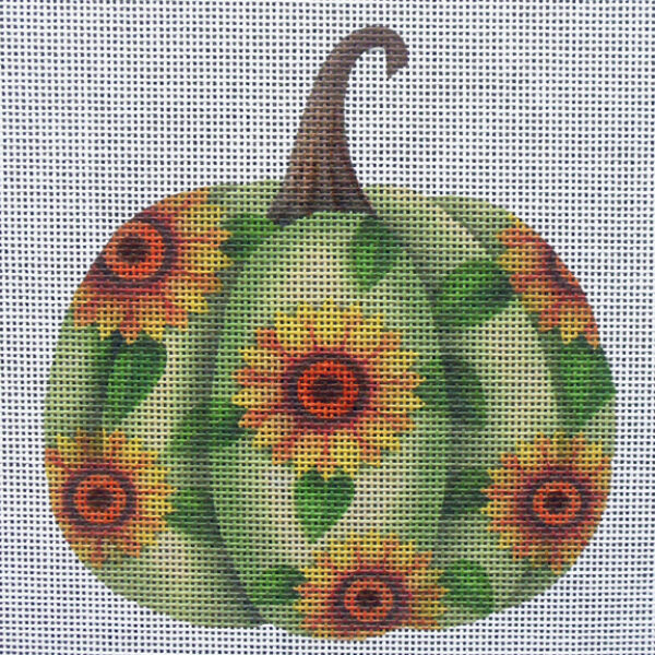 Sunflower Pumpkin Needlepoint Canvas