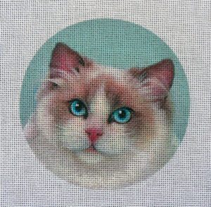 Ragdoll 2 Cat Needlepoint Canvas