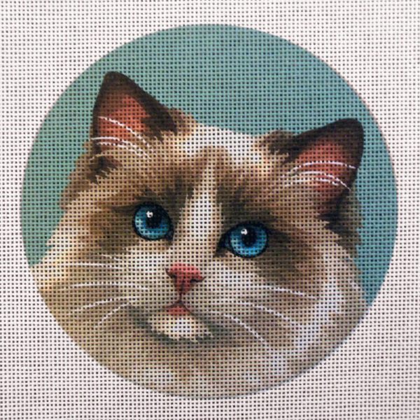 Ragdoll 2 Cat Needlepoint Canvas