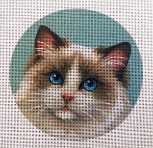 Ragdoll 2 Cat Needlepoint Canvas