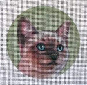 Siamese Cat Needlepoint Canvas