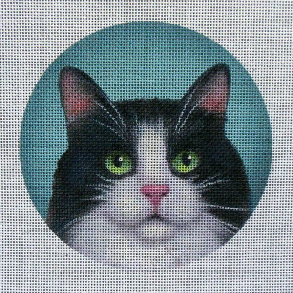 Tuxedo Cat Needlepoint Canvas