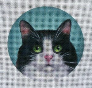 Tuxedo Cat Needlepoint Canvas