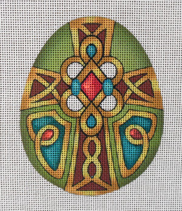 Celtic Cross Egg Needlepoint Canvas
