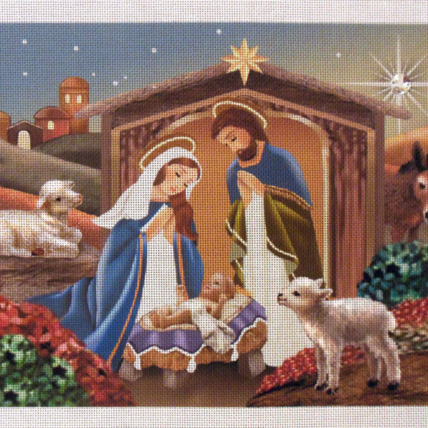 Manger Nativity Needlepoint Canvas