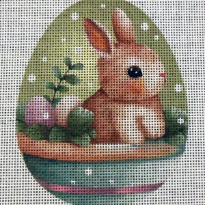 Baby Bunny Egg Needlepoint Canvas